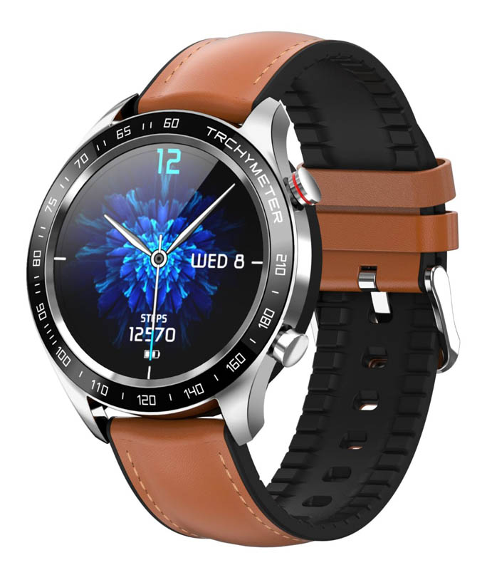 Ρολόι Χειρός DAS4 SG22-203075032 Smartwatch Brown Leather Strap DAS4